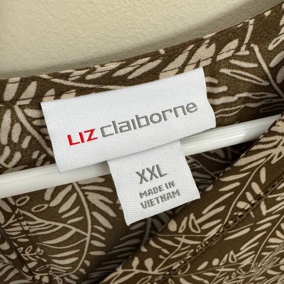 Liz Claiborne V Neck Short Sleeve Lightweight Top US Women's XXL Plus - Picture 3 of 7